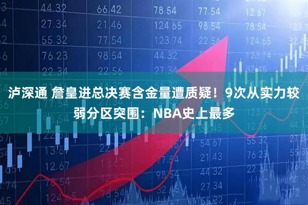 泸深通 詹皇进总决赛含金量遭质疑！9次从实力较弱分区突围：NBA史上最多